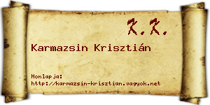 Karmazsin Krisztián névjegykártya