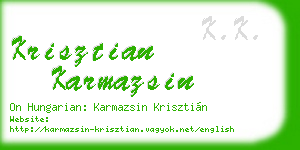 krisztian karmazsin business card